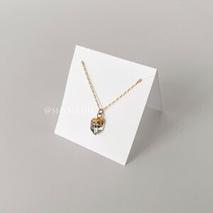 NEW Handcrafted Artisan Herkimer (Crystal Quartz) Pendant Necklace, 14k-GF Chain